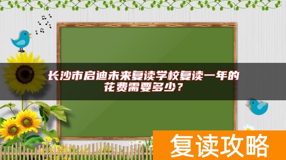 长沙市启迪未来复读学校复读一年的花费需要多少？